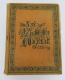 1891 German bird book, cover and binding wear noted