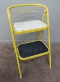 Vintage Yellow Kitchen Step Stool