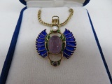 Egyptian Renaissance style necklace, enamel, 16