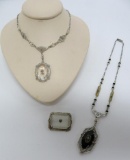 Lovely camphor and sunray necklaces and pin