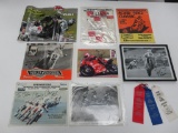 Motorcycle Road Race programs, autograph photos, and posters