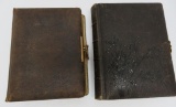 Two vintage photo albums, about 40 family photos, 12
