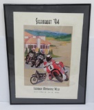 1994 Steamboat Motorcycle Week poster, framed