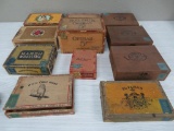 11 vintage cigar boxes, 4