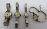 Four vintage ladies wrist watches