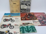 Motorcycle ephemera, ads, 1952 year book, Honda & BSA manuals