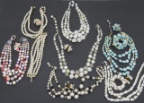 Large lot of beaded costume jewelry, necklaces, earrings, sets and bracelets