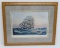 Framed Charles Vickiery sailing ship print, 27 1/2