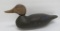 Wooden duck decoy, glass eye, 16