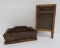 Miniature wooden knife silverware sorter and washboard