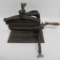 1875 Crown cast iron crimper/pleater/fluting iron with table clamp