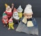 6 Snow White Dwarf dolls, puppet and figures