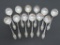 12 Sterling cream soup spoons, hallmarked