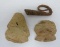 Native America stone ax heads and whistle, 3