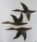 Three wooden and metal MCM flying ducks wall decor, 21