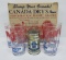 Canada Dry Information Please glasses with box and Pabst can still bank
