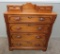 Lovely Walnut dresser with hanky boxes and floral carved pulls