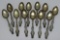 12 sterling teaspoons, lily design, 5 1/2