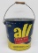 ALL detergent advertising pail, Monsanto, 10 1/2