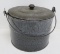 Gray enamelware covered beer bucket, 5