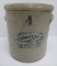 4 gallon stoneware crock, Hermann Stoneware Factory, LM Pierron Prop Milwaukee