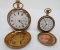 Two pocket watches, partial, no crystal