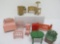 Metal dollhouse furniture mostly Tootsie Toy, living room and bedroom, 2