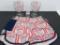 Vintage Budweiser lot, boy shorts swim suit, glasses and small stein
