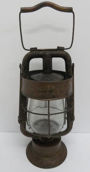 Seagrave Dietz King, Fire Dept lantern, 14", 19" with handle extended