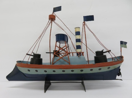Metal boat, 15 1/2" long and 11" tall