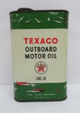 Nice Texaco Outboard Motor Oil can, with contents