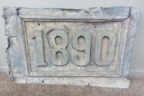 1890 metal architectural building sign, 41