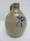 1 gallon S Hart cobalt decorated jug, 10 1/2
