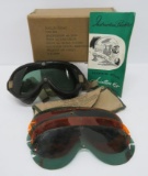 Early US Army Flying Googles with box, instructions, receipt and extra lenses