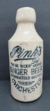 Pink's Ginger Beer stoneware bottle, 7
