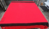 Hudson Bay blanket, red and black, 4 pelt, 68