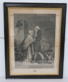 Framed George Washington print, Washington's last interview with his mother, 26