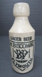 W Biscombe Plymouth Ginger Beer Stoneware bottle, 7