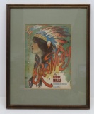 Framed and matted Red Wing Sheet music, 17