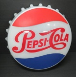 Plastic Pepsi Cola Bottle Cap sign, 16