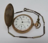 Waltham Windsor pocket watch, 20 year, BWC & Co, with watch chain