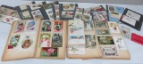 Vintage postcards and calling cards