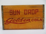 Kewaunee Orange Crush Bottling Co soda crate, Sun Drop Gold-en Cola