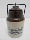 Pat 1892 Weir miniature stoneware jar, As You Like it Horse-radish, 5