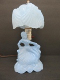 Vintage Boudoir lamp, blue, 10