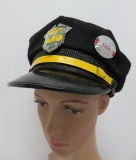Yellow Cab driver hat with metal badges, 1935 Milwaukee