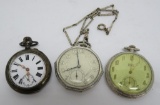 Three vintage pocket watches, Illinois, Gruen
