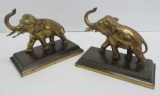 Elephant bookends, 7 1/2