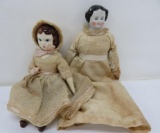 Two china dolls, 6 1/2
