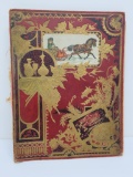 Antique scrapbook with calling cards and die cuts